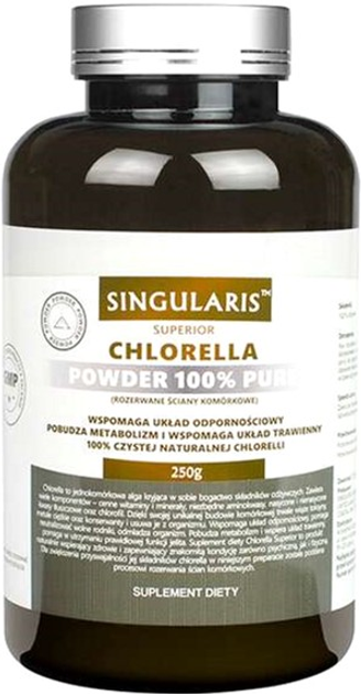Дієтична добавка Singularis Superior Chlorella Powder 100% Pure 250 г (5903263262510) - зображення 1