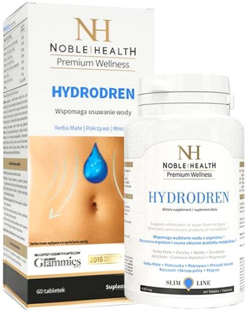 Suplement diety Noble Health Hydrodren 60 caps (5903068651915) - obraz 1