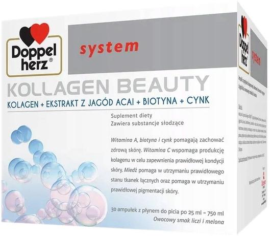 Дієтична добавка Queisser Pharma Doppelherz System Kollagen Beauty 30 x 25 мл (4009932575309) - зображення 1
