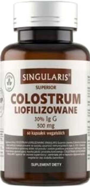 Suplement diety Singularis Colostrum Liofilizowane 30% Ig G 500 Mg 60 szt (5907796631690) - obraz 1