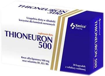 Дієтична добавка Xenico Pharma Thioneuron 500 30 капсул (5905279876859) - зображення 1