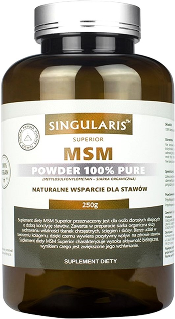 Suplement diety Singularis Superior MSM Powder 100% Pure 250 g (5903263262558) - obraz 1