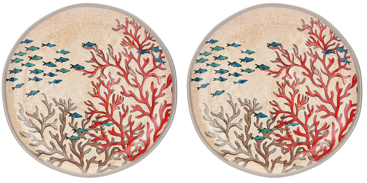 Zestaw talerzy obiadowych Rose&Tulipani Sea Life z melaminy 27 cm 2 szt (R13320001M) - obraz 1