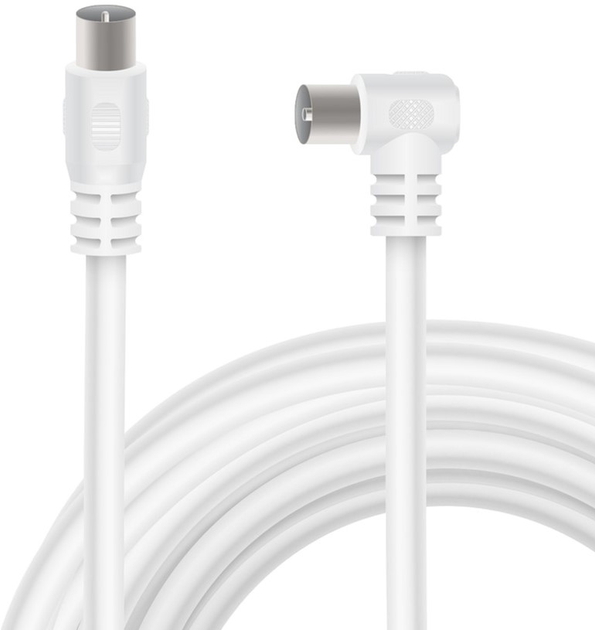 Kabel Arcas Koaksjalny-F - Koaksjalny-F 15 m White (93720015) - obraz 2