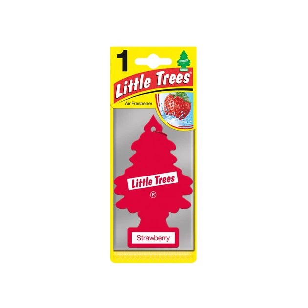 Ароматизатор в автомобиль Wunder Baum Little Trees Strawberry Клубника Освежитель воздуха Елочка Сухой Листочек 5г - изображение 2