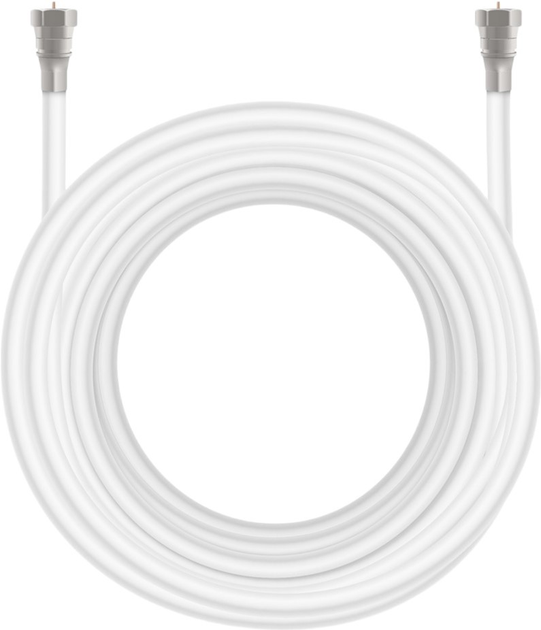 Kabel Arcas Koaksjalny-F - Koaksjalny-F 5 m White (93730005) - obraz 1