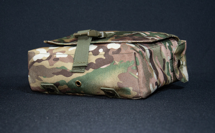 Подсумок Кіраса под M60/Minimi/M249 сумка нерассыпайка мультикам 200 патронов кордура 2000 - изображение 1