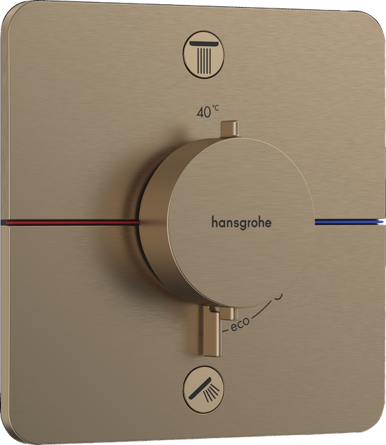 Смеситель скрытого монтажа по термостату HANSGROHE SHOWER SELECT COMFORT Q 15583140, бронза сатин - Фото 1 Смеситель скрытого монтажа по термостату HANSGROHE SHOWER SELECT COMFORT Q 15583140, бронза сатин - изображение 1