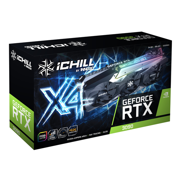 Відеокарта INNO3D nVidia RTX 3090 24ГБ GDDR6X/19500 МГц (C30904-246XX-1880VA36) - зображення 5