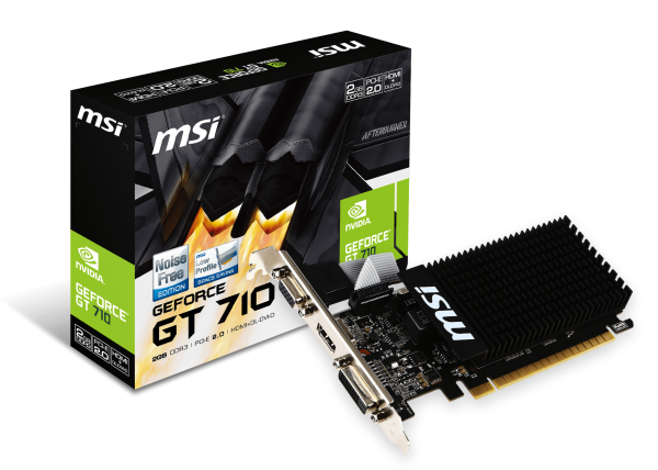 Відеокарта MSI nVidia PCI-E GeForce GT710 2ГБ DDR3/1600 МГц (GT 710 2GD3H LP) - зображення 4