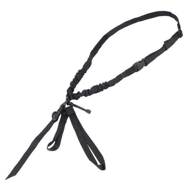 Ремінь тактичний збройовий одноточковий на резинці 5.11 Basic Single Point Sling With BungeeBlack - зображення 1