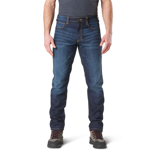 Брюки тактические джинсовые 5.11 Tactical Defender-Flex Slim Jeans W30/L36 Dark Wash Indigo - изображение 1