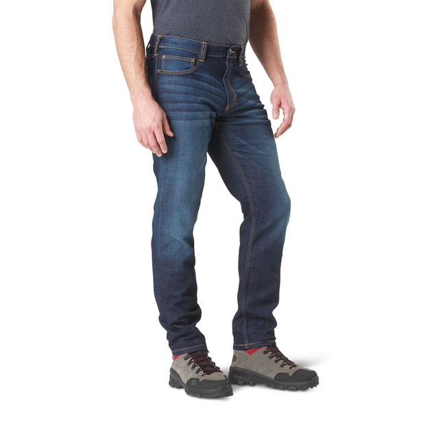 Брюки тактические джинсовые 5.11 Tactical Defender-Flex Slim Jeans W30/L36 Dark Wash Indigo - изображение 2