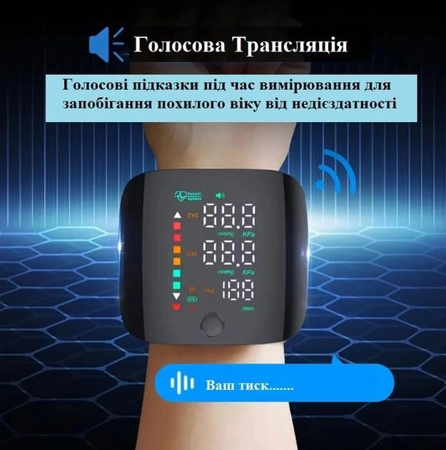 Автоматический тонометр Intelli System на запястье с голосовым монитором 4U7CVV87S4 - изображение 4