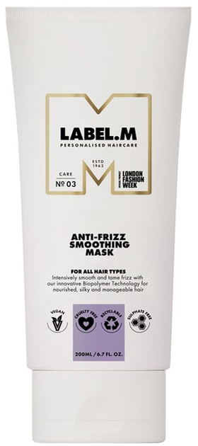 Maska do włosów Label.M Anti-Frizz Smoothing 200 ml (5056043216699) - obraz 1