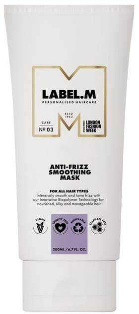 Маска для волосся Label.M Anti-Frizz Smoothing 200 мл (5056043216699) - зображення 1