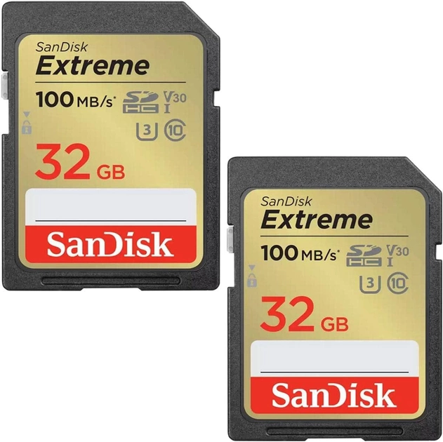 Zestaw kart pamięci SanDisk Extreme SDHC UHS-I 32GB (SDSDXVT-032G-GNCI2) - obraz 1