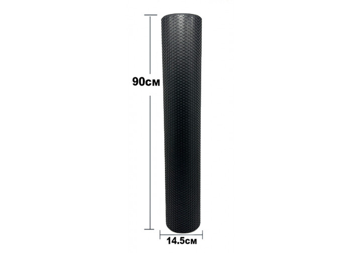 Массажный ролик EasyFit Foam Roller 90 см Черный - изображение 3