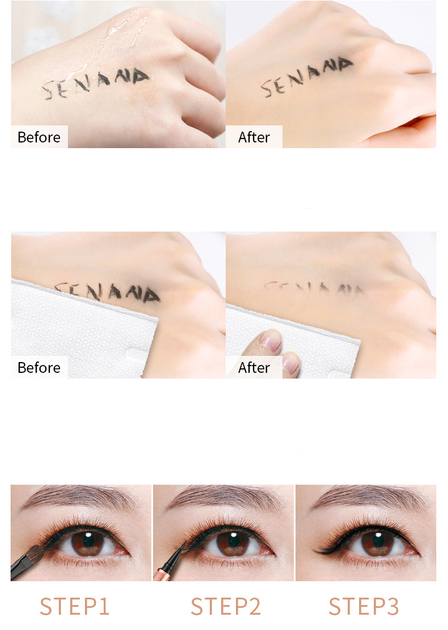 Набір для макіяжу: Кушон Images Concealer + База під макіяж Baizton + Туш Vibely 4D Xpress Control + Підводка фломастер Senana Marina Eyeliner - зображення 12