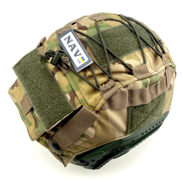Кавер-чехол на тактический шлем FAST, ТОР-Д универсальный с подсумком для АКБ - изображение 2