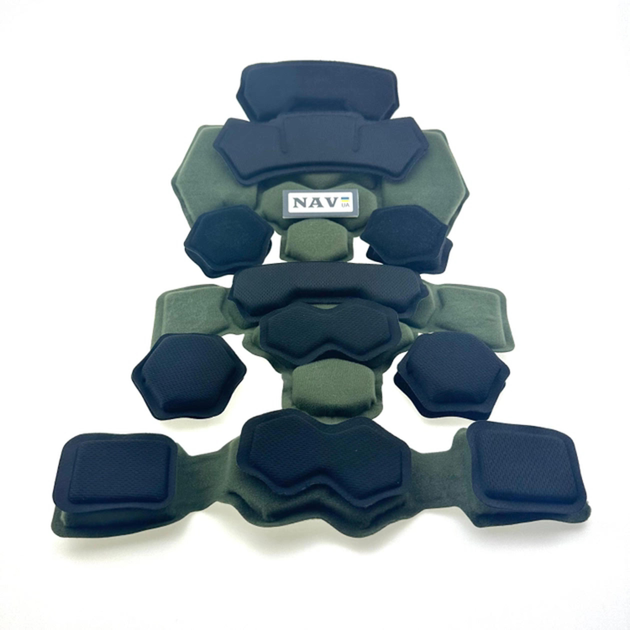 Противоударные мягкие подушки с эффектом памяти для шлема (каски) FAST Mich GEN4 Olive - изображение 2