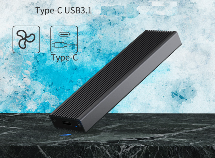 Зовнішня кишеня Blueendless 2806N для NVMe (PCIe) M2 SSD USB 3.1 Gen 2 Type-C - зображення 5