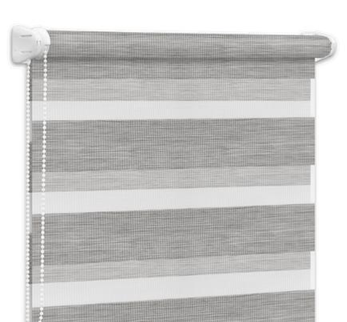Рулонные шторы день ночь фактурные 120х150см Светло-серый – фото ...