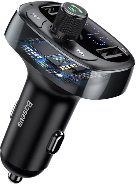 Transmiter FM Baseus FM Launcher S-09 2.4 A 2 USB (CCMT000301) - obraz 4