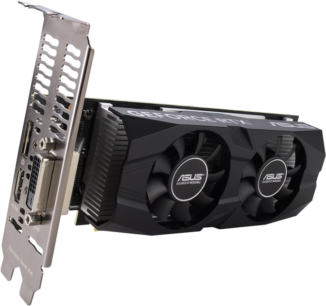 Відеокарта ASUS PCI-Ex GeForce RTX 3050 LP BRK OC Edition 6GB GDDR6 (96bit) (1537/14000) (HDMI, DisplayPort, DVI-D) (RTX3050-O6G-LP-BRK) - зображення 3