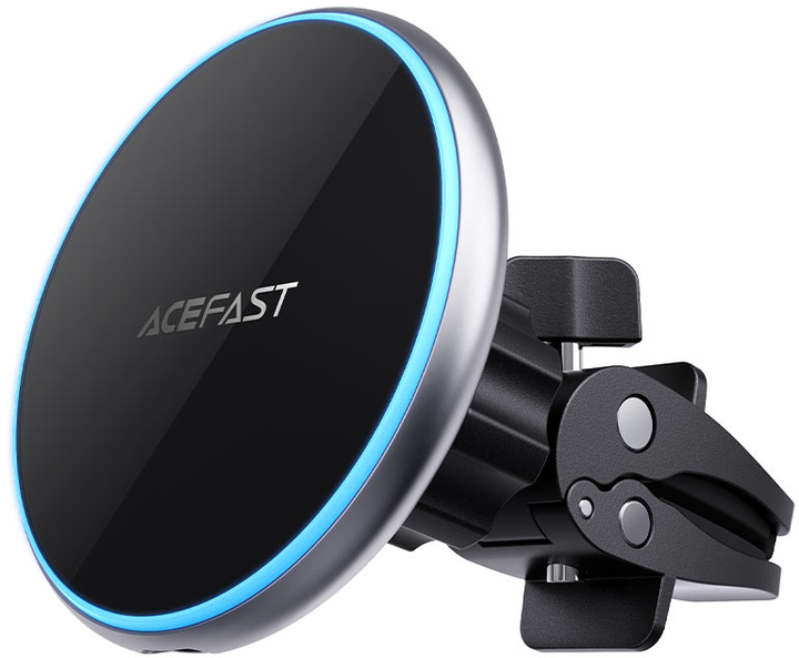 Uchwyt samochodowy Acefast D3 Magnetic Wireless Charging Silver (6974316280446) - obraz 1
