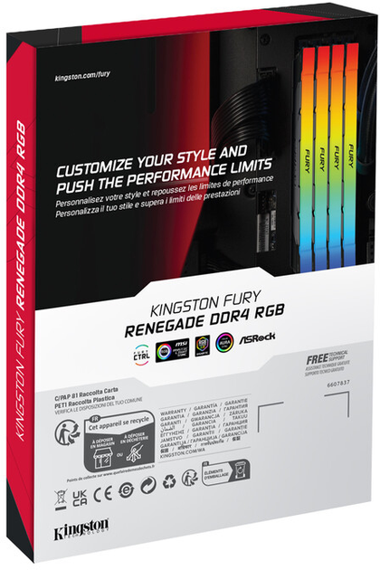 Оперативна пам'ять Kingston Fury DDR4-3600 16384MB PC4-28800 Renegade RGB (KF436C16RB12A/16) - зображення 18