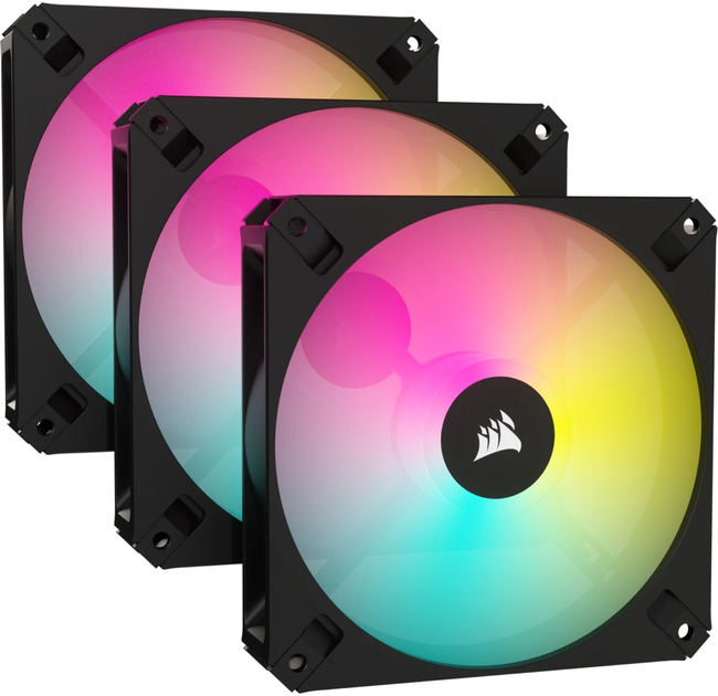 Вентилятор Corsair iCUE AR120 Digital RGB 120 mm PWM Fan Triple Pack Black (CO-9050167-WW) - зображення 1