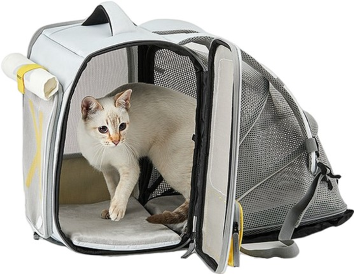 Рюкзак-переноска Petkit Breezy xZone Pet Carrier Grey (P7703 Grey) - зображення 1