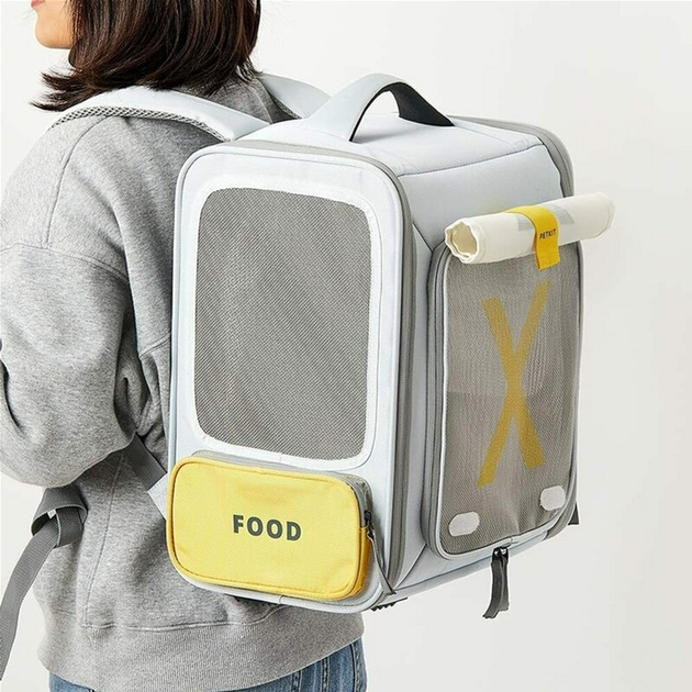 Рюкзак-переноска Petkit Breezy xZone Pet Carrier Grey (P7703 Grey) - зображення 4
