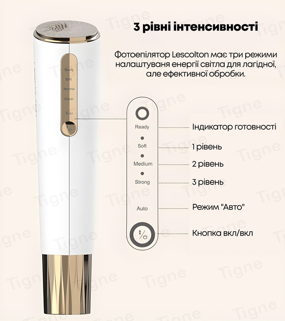 Фотоэпилятор IPL со съемными насадками LESCOLTON T107 - изображение 11