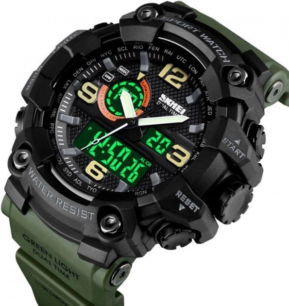 Чоловічий годинник Skmei 1520AG Army Green - изображение 2