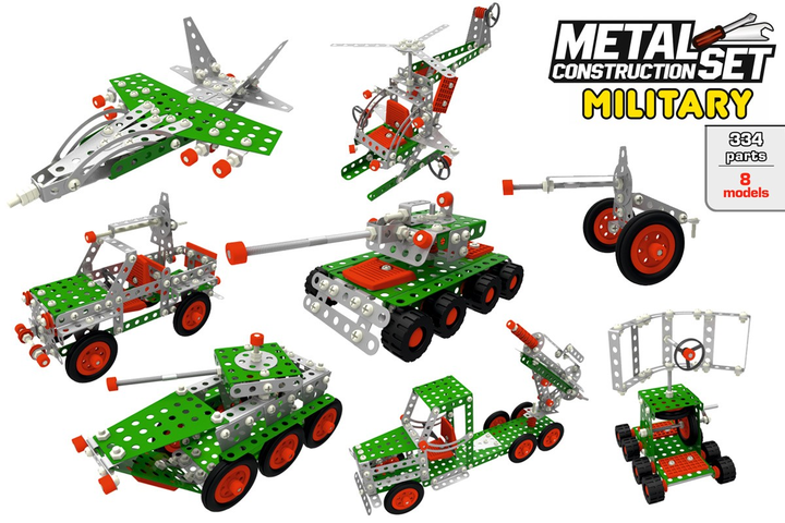 Klocki konstrukcyjne metalowe Technok Military 3862 334 elementy (4823037603862) - obraz 5