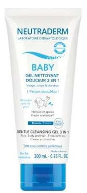 Oczyszczający żel do ciała Neutraderm Baby-Friendly Cleansing Gel 3 in 1 200 ml (3273816088396) - obraz 1