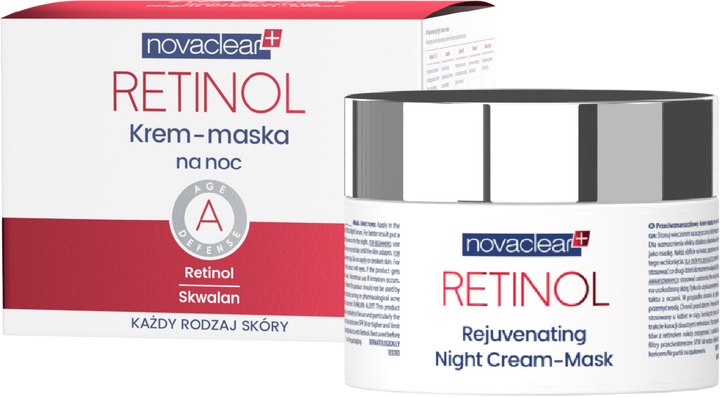 Krem-maska do twarzy Novaclear Retinol Rejuvenating Night Cream-Mask 50 ml (5900779386129) - obraz 1
