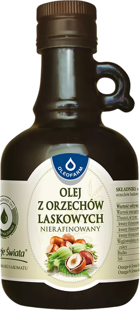 Olej z orzechów laskowych Oleofarm Nierafinowany 250 ml (5907078675534) - obraz 1