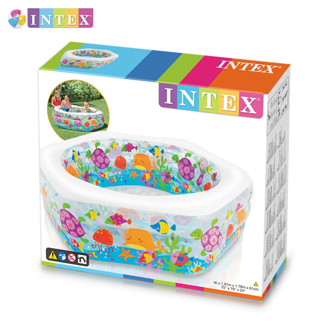 Надувной детский бассейн Intex 56493 NP "Океанский Риф" 191х178х61см 510л, от 6 лет - изображение 3