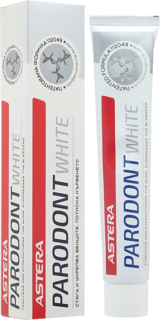 Відбілювальна зубна паста від пародонтозу - Astera Parodont White Toothpaste 75ml (486699-92276) - изображение 1