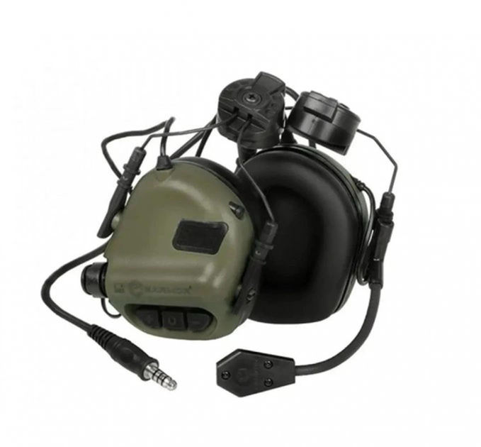 Активные защитные наушники с гарнитурой Earmor M32H MOD3 (FG) Olive - изображение 1