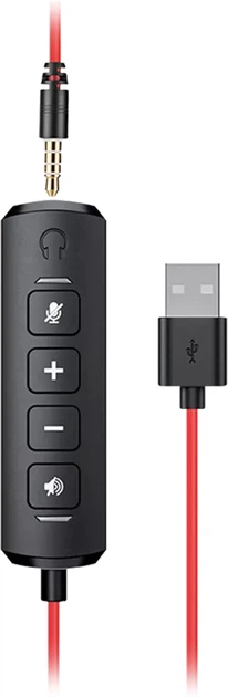 Zestaw słuchawkowy Canyon HS-07 PC Mic 3.5/USB Black (CNS-HS07B) - obraz 5