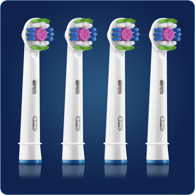 Насадки для електричної зубної щітки Oral-B 3D White, 4 шт. (4210201358725) - зображення 2