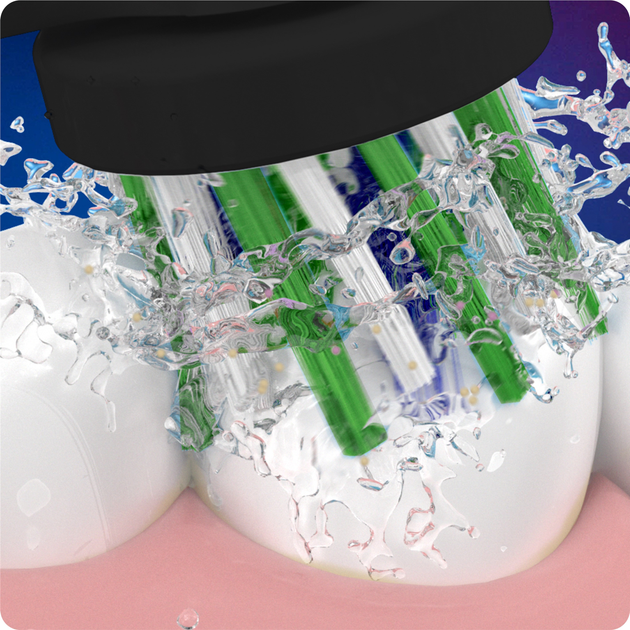 Насадки для електричної зубної щітки Oral-B Pro Cross Action Чорні, 2 шт (8006540847657) - зображення 4