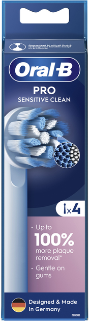 Końcówki do szczoteczki elektrycznej Oral-B Pro Sensitive Clean, 4 szt. białe (8006540847961) - obraz 2