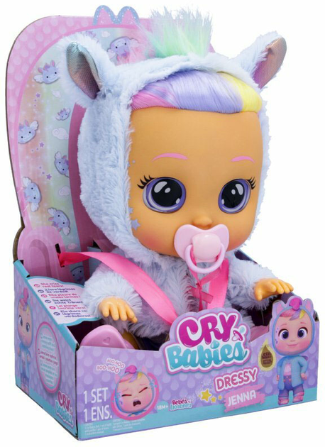 Lalka bobas Tm Toys Cry Babies Dressy Jenna 31 cm (8421134088429) - obraz 2