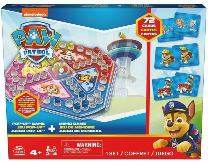 Набір настільних ігор Spin Master Paw Patrol Memory & Pop Up (0778988461808) - зображення 1