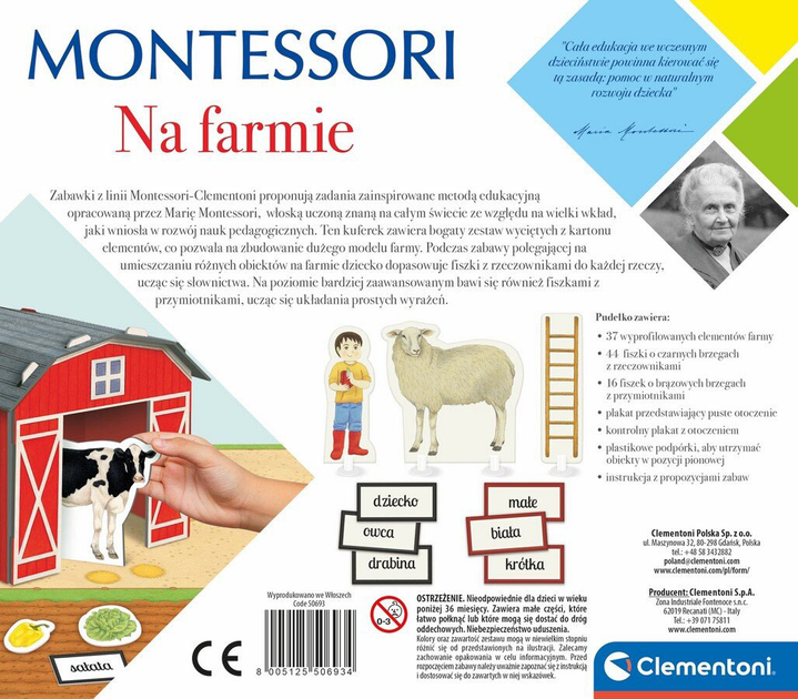 Zestaw gier planszowych Clementoni Montessori Na farmie (8005125506934) - obraz 2